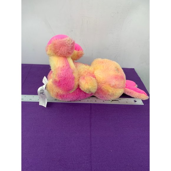 2019 Animal Adventures Bunny Tie-dyed Pastel Pink Accents, 11 Inch Sitting Child - Picture 7 of 10